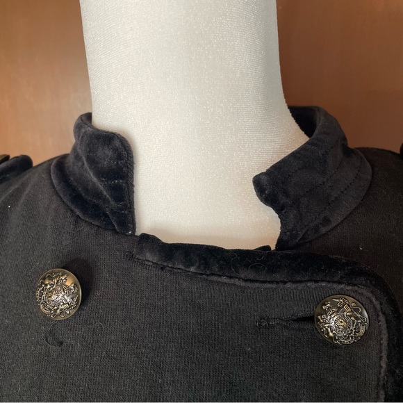 American Eagle Women’s Black Double Breasted Military Band Jacket Large - Picture 7 of 14